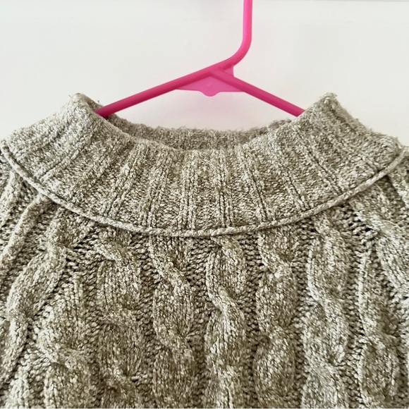 Free People Snow Bird Cable Knit Sweater Beige Tan Women’s Size Small Cabincore - Picture 4 of 16